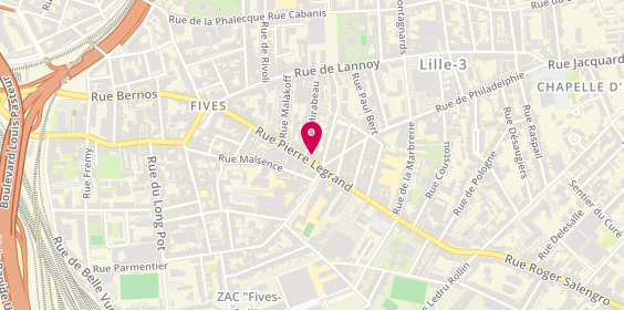 Plan de New's Brush, 207 Rue Pierre Legrand, 59000 Lille