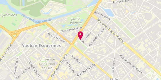 Plan de Coiffure Charles Hubert et Gaétan, 3 square Rameau, 59000 Lille