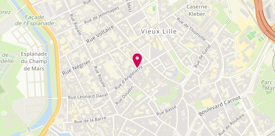 Plan de Julie et Romain Coiffure, 16 Rue d'Angleterre, 59800 Lille