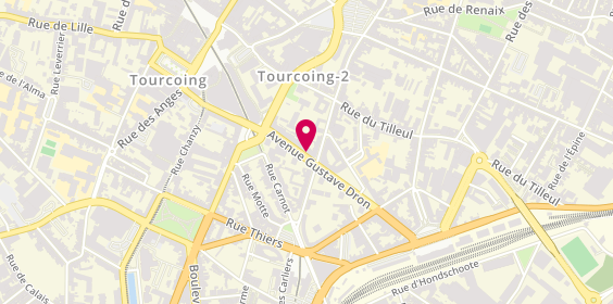 Plan de Arcades Coiffure, 47 avenue Gustave Dron, 59200 Tourcoing