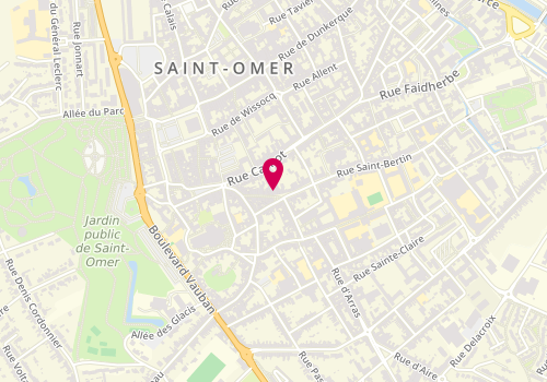 Plan de Salon Sophie CURLS, 4 Rue Saint-Bertin, 62500 Saint-Omer