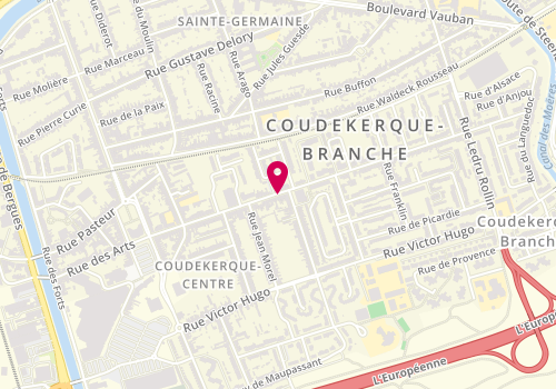 Plan de Francis & Emilie Duflou Coiffure, 90 Rue Henri Ghesquière, 59210 Coudekerque-Branche