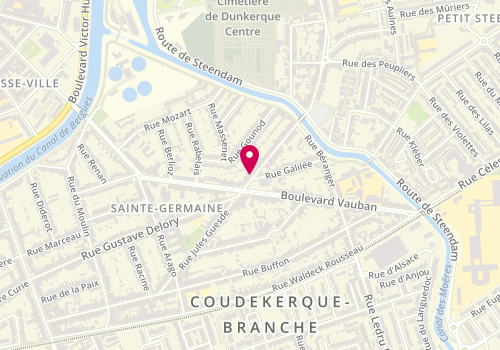 Plan de Duflou Coiffure, 215 Rue Jules Guesde, 59210 Coudekerque-Branche