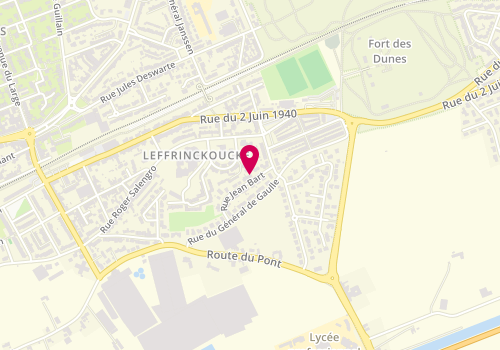 Plan de HELENE Maes Coiffeur Energeticien, 165 Rue Jean Bart, 59495 Leffrinckoucke